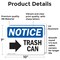 Signmission Trash Can (Right Arrow) Sign With Symbol, 10 in W x Rectangle, Vinyl Decal OS-2PACK-NS-D-710-L-18724 - alternate 4